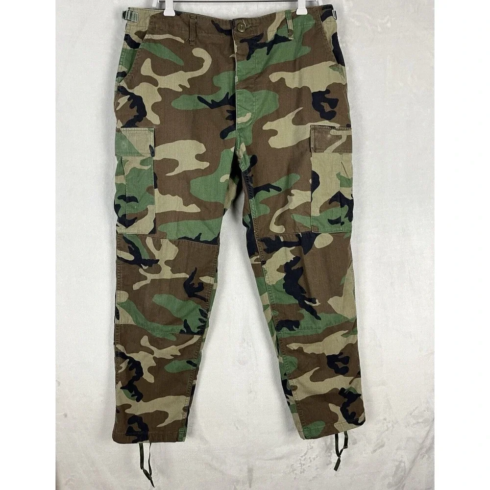 US MILITARY Pants Men's Large Regular  Camo Nato Woodland Cargo Combat Trouser